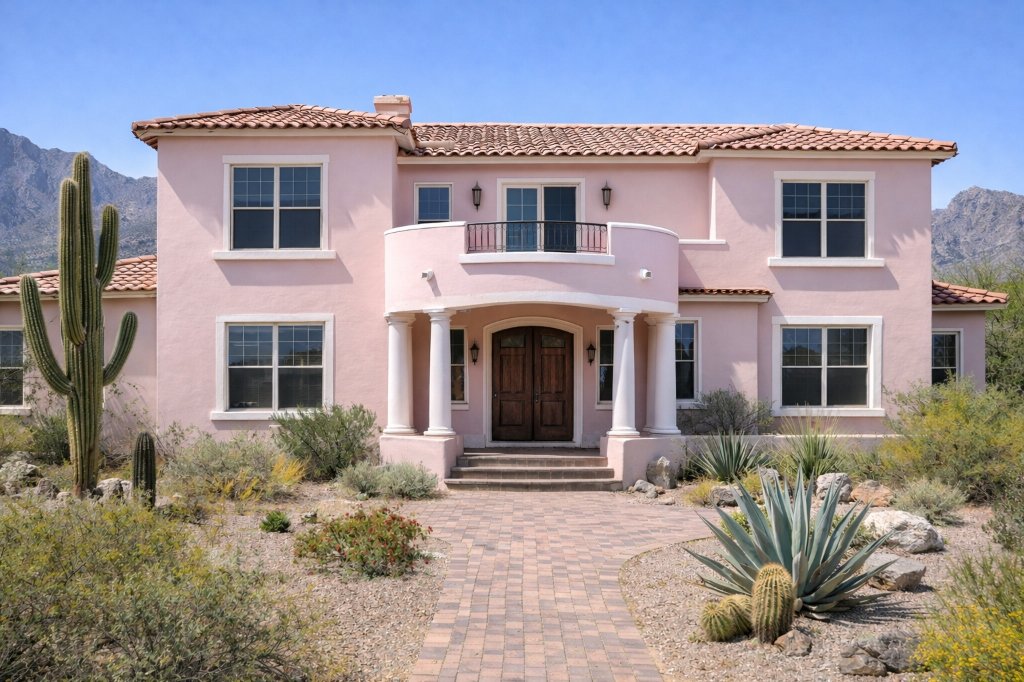 Full exterior stucco repainting